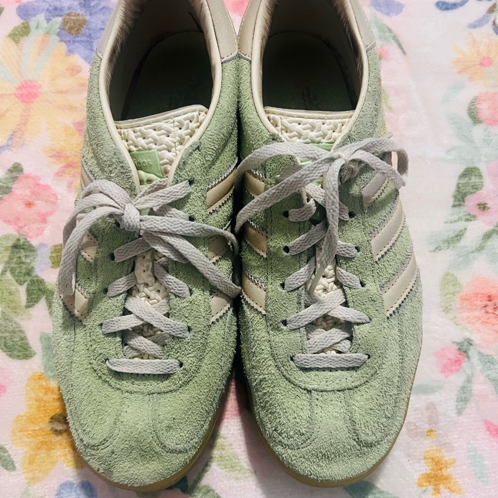 Adidas Women's Mint Green Suede Sneakers